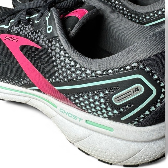 Brooks Ghost 14 Women’s Running Shoes Size 9 Neutral Trainer Black Pink - Picture 7 of 13